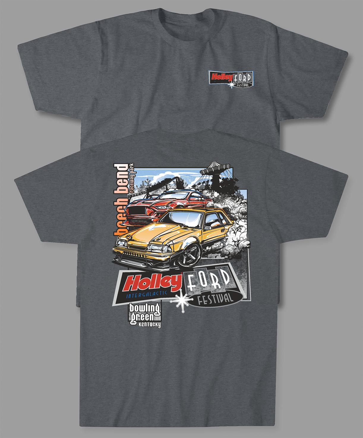 08. Ford Fest Monster Drift Tee (Adult) - Heather Charcoal